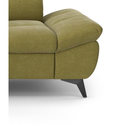 Fällbar L-formad soffa MARANO vänster oliv