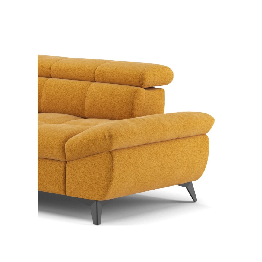 Fällbar L-formad soffa MARANO vänster orange