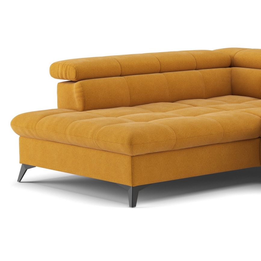 Fällbar L-formad soffa MARANO vänster orange