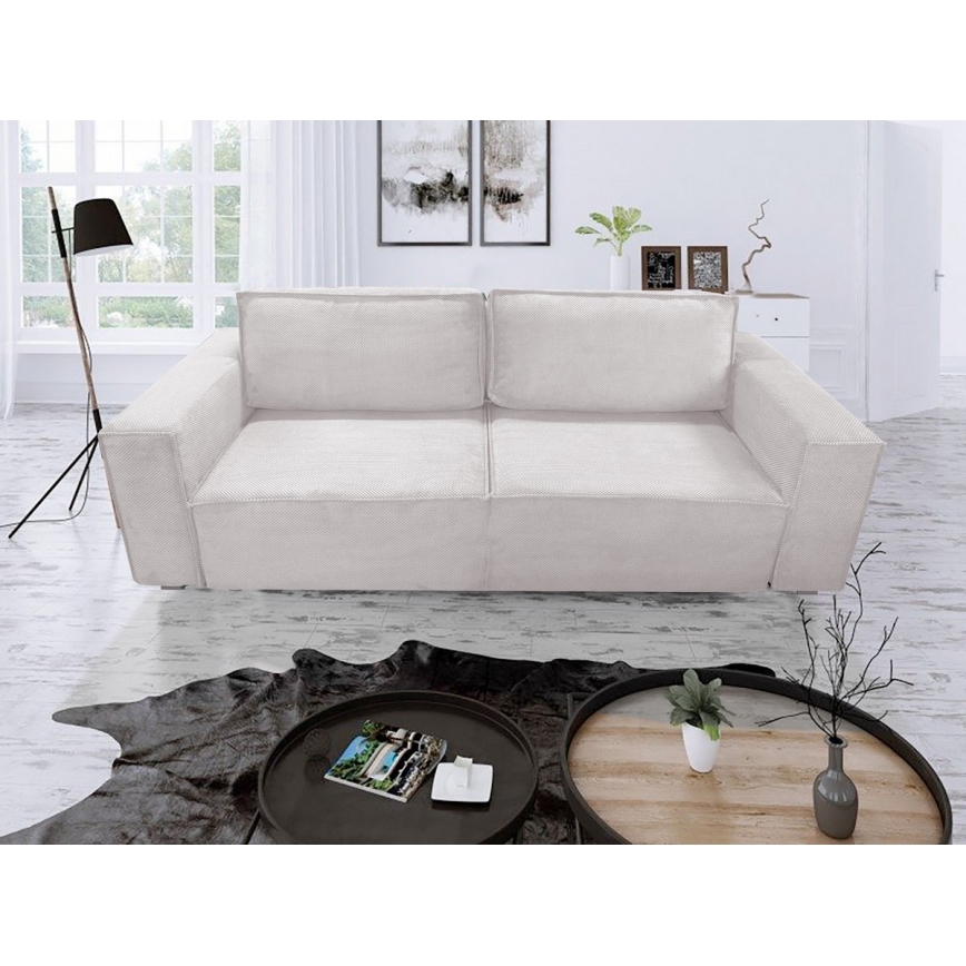 Fällbar soffa med förvaringsutrymme RONDA beige