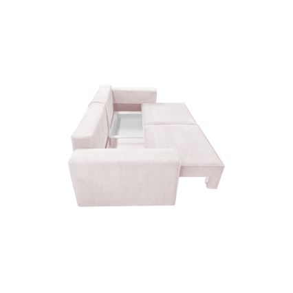 Fällbar soffa med förvaringsutrymme RONDA beige