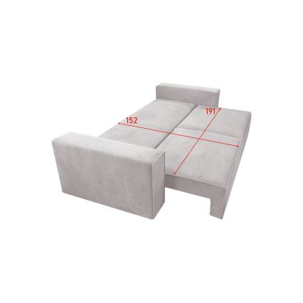 Fällbar soffa med förvaringsutrymme RONDA beige