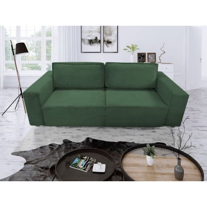 Fällbar soffa med förvaringsutrymme RONDA grön