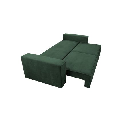 Fällbar soffa med förvaringsutrymme RONDA grön