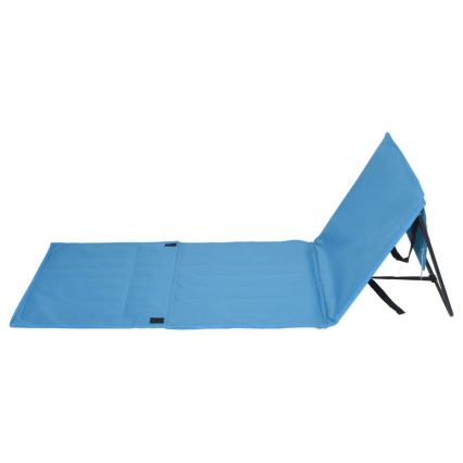 Fällbar solstol blå 160x55 cm