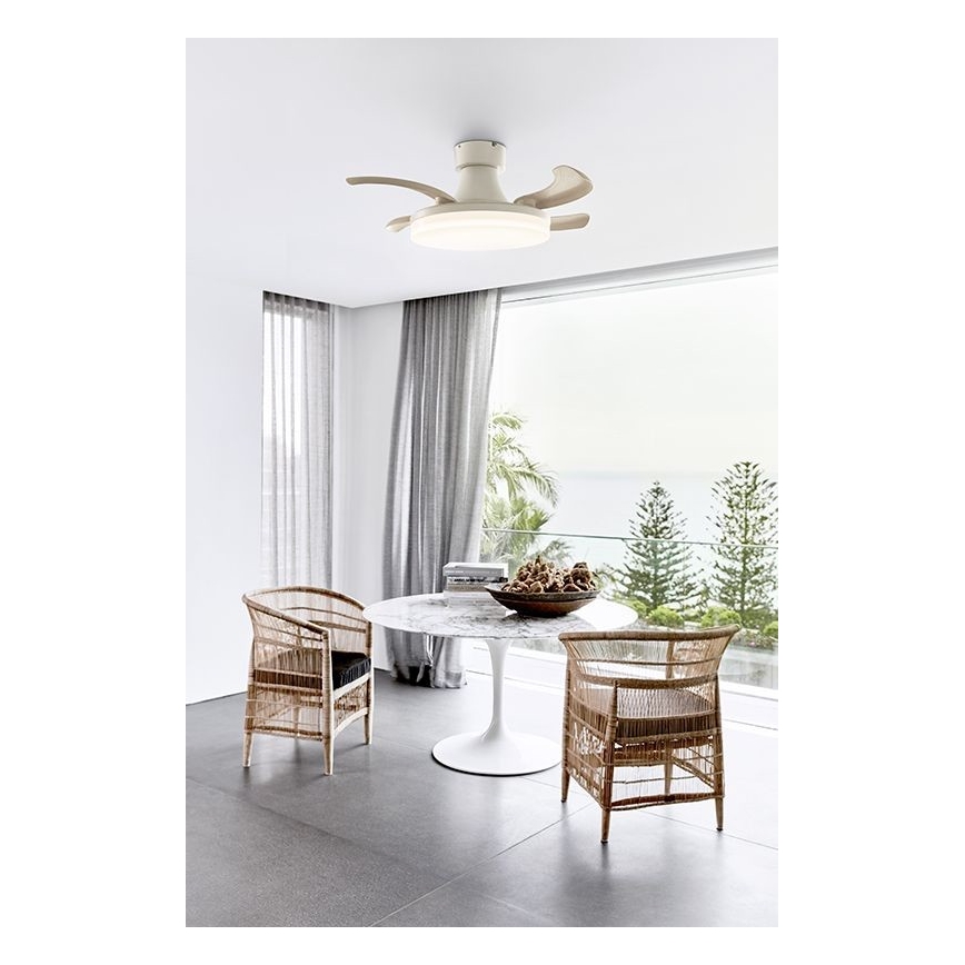FANAWAY 210664 - LED Dimbar takfläkt ORBIT LED/25W/230V beige/vit + fjärrkontroll