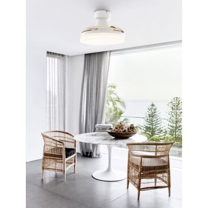 FANAWAY 210664 - LED Dimbar takfläkt ORBIT LED/25W/230V beige/vit + fjärrkontroll