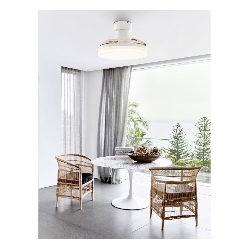 FANAWAY 210664 - LED Dimbar takfläkt ORBIT LED/25W/230V beige/vit + fjärrkontroll