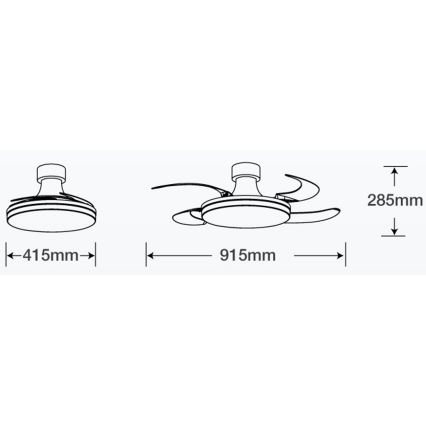FANAWAY 210664 - LED Dimbar takfläkt ORBIT LED/25W/230V beige/vit + fjärrkontroll