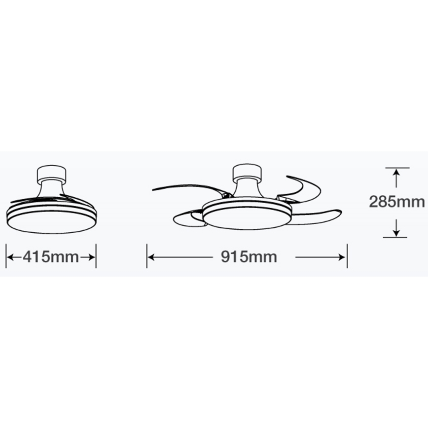 FANAWAY 210664 - LED Dimbar takfläkt ORBIT LED/25W/230V beige/vit + fjärrkontroll