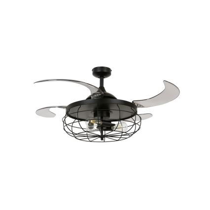 FANAWAY 212920 - LED takfläkt INDUSTRI 3xE27/4W/230V svart + fjärrkontroll