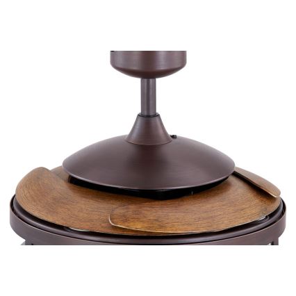 FANAWAY 212925 - LED takfläkt CLASSIC 3xE27/4W/230V brun + fjärrkontroll
