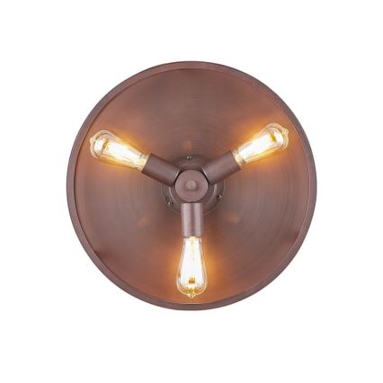 FANAWAY 212925 - LED takfläkt CLASSIC 3xE27/4W/230V brun + fjärrkontroll