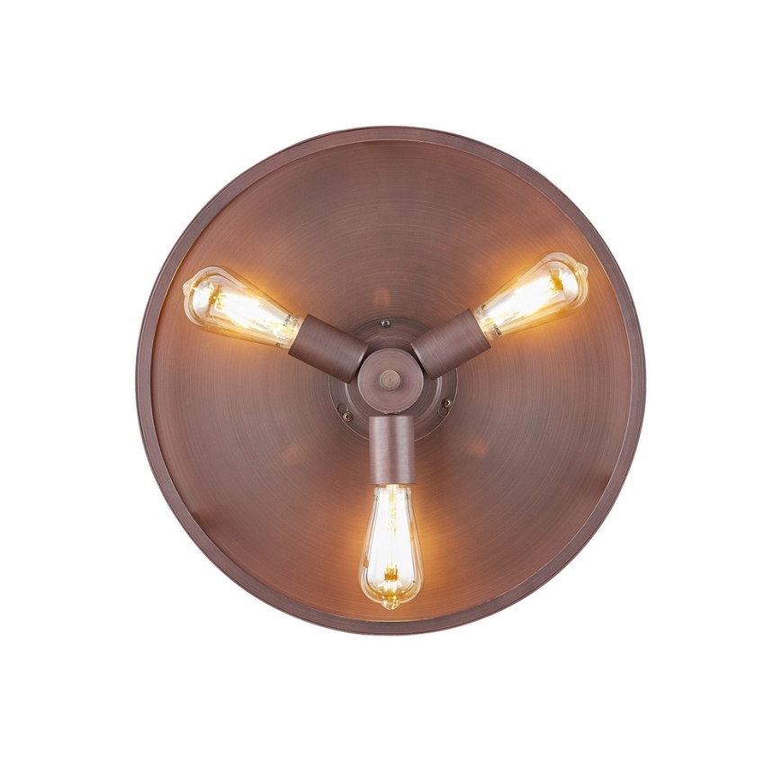 FANAWAY 212925 - LED takfläkt CLASSIC 3xE27/4W/230V brun + fjärrkontroll