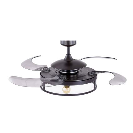 FANAWAY 212927 - LED takfläkt CLASSIC 3xE27/4W/230V svart + fjärrkontroll