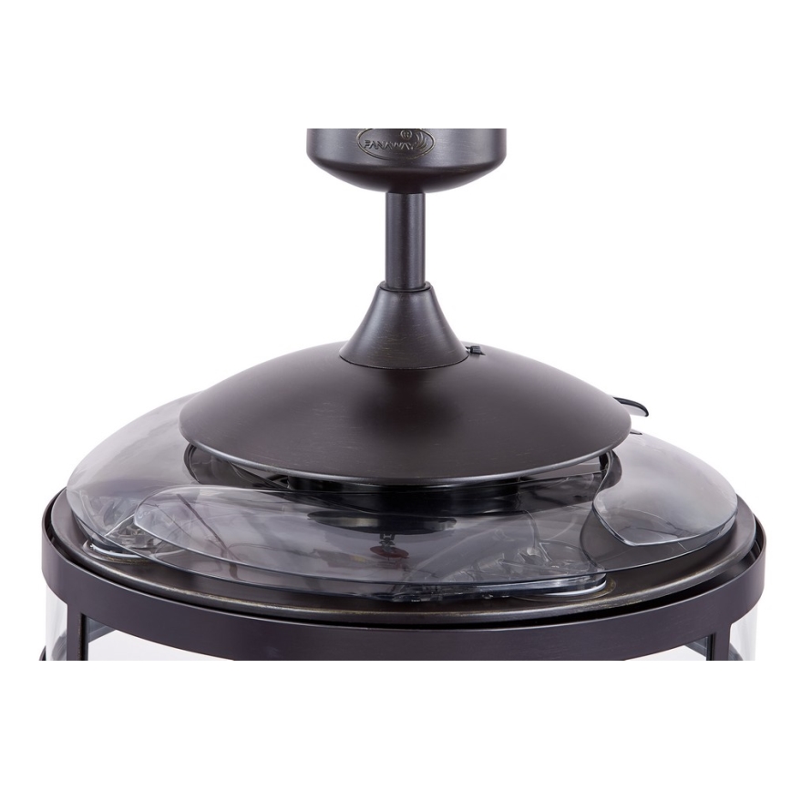 FANAWAY 212927 - LED takfläkt CLASSIC 3xE27/4W/230V svart + fjärrkontroll