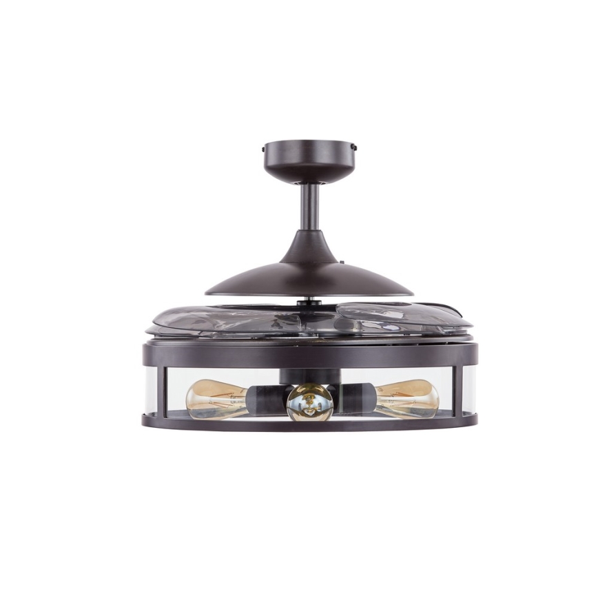 FANAWAY 212927 - LED takfläkt CLASSIC 3xE27/4W/230V svart + fjärrkontroll