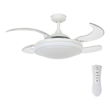 FANAWAY 212980 - Takfläkt EVORA 2xE27/15W/230V vit + fjärrkontroll
