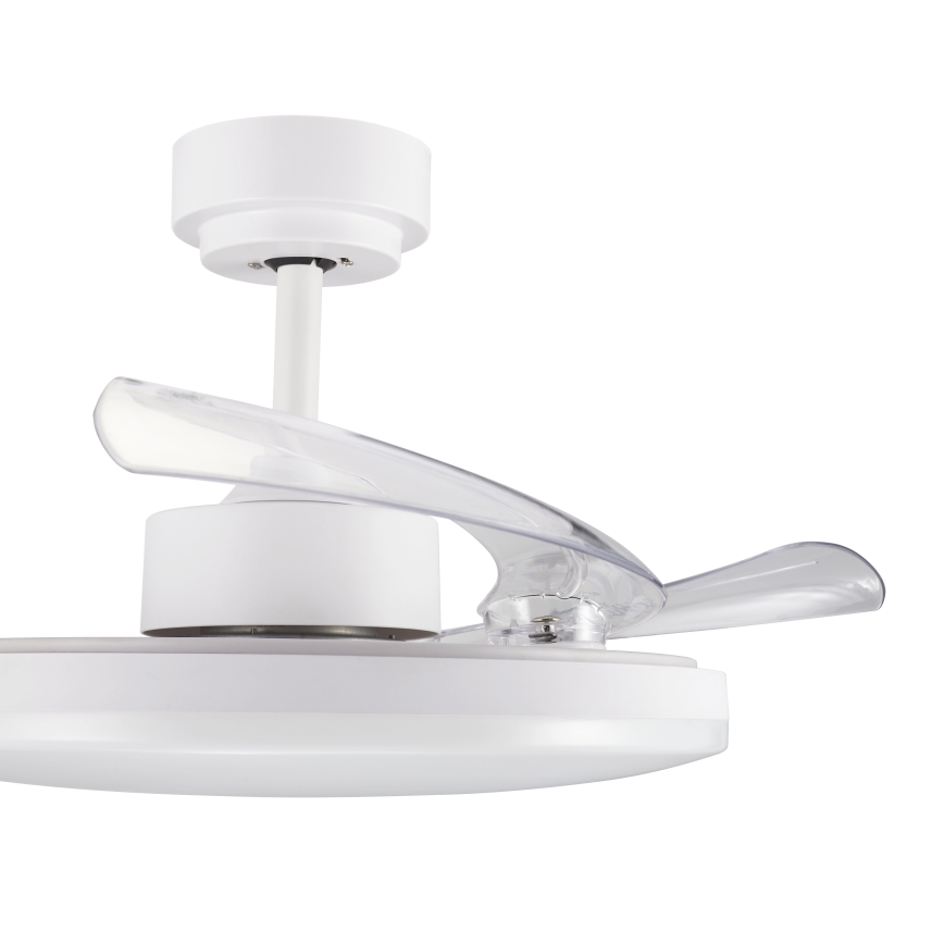 FANAWAY 21612949 - LED Dimbar takfläkt STROLL LED/30W/230V 2700/3500/5000K diameter 106 cm vit/genomskinlig + fjärrkontroll