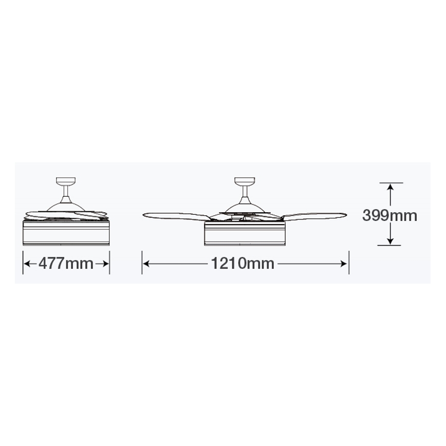 FANAWAY 511030 - LED takfläkt FRASER 3xE27/20W/230V vit + fjärrkontroll
