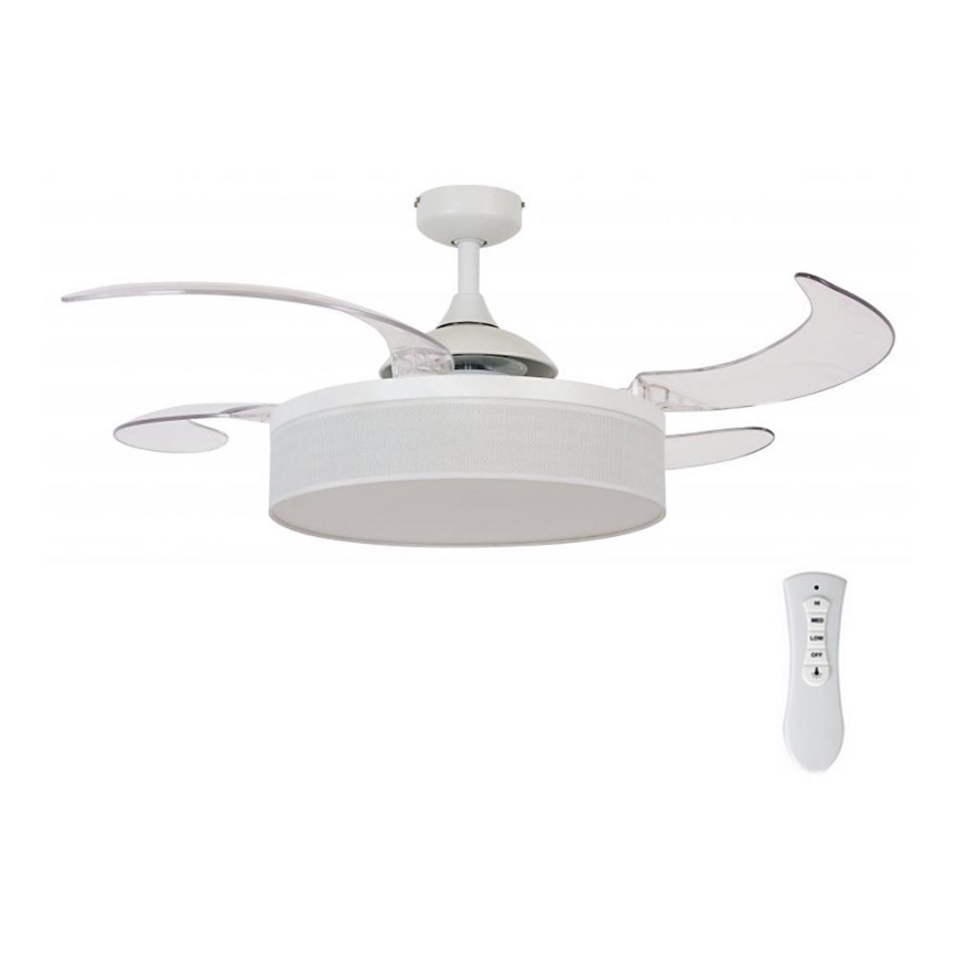 FANAWAY 511030 - LED takfläkt FRASER 3xE27/20W/230V vit + fjärrkontroll