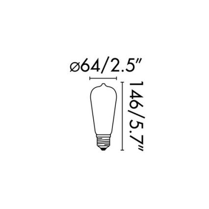 FARO 17428 - LED glödlampa FILAMENT E27/4W/230V 2200K
