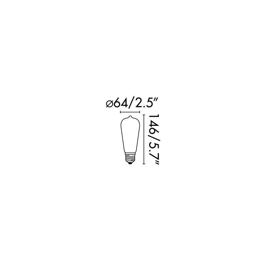 FARO 17428 - LED glödlampa FILAMENT E27/4W/230V 2200K
