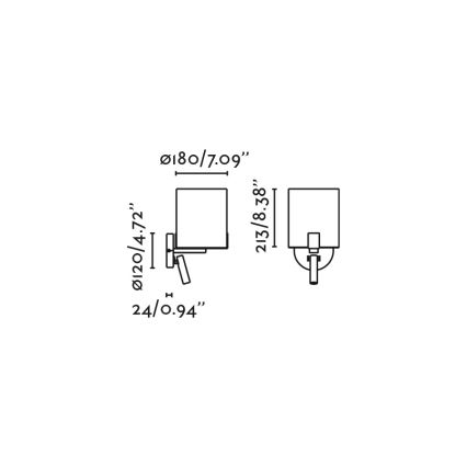 FARO 20053 - LED vägglampa NILA 1xE27/15W/230V + LED/3W grädde/svart