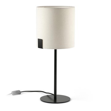 FARO 20054 - Bordslampa NILA 1xE27/15W/230V grädde/svart