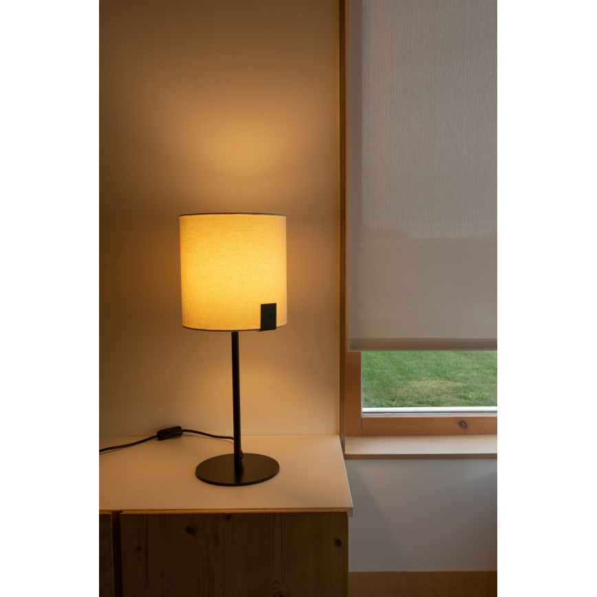 FARO 20054 - Bordslampa NILA 1xE27/15W/230V grädde/svart