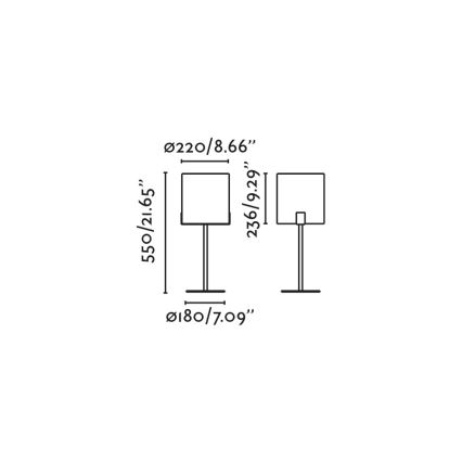 FARO 20054 - Bordslampa NILA 1xE27/15W/230V grädde/svart