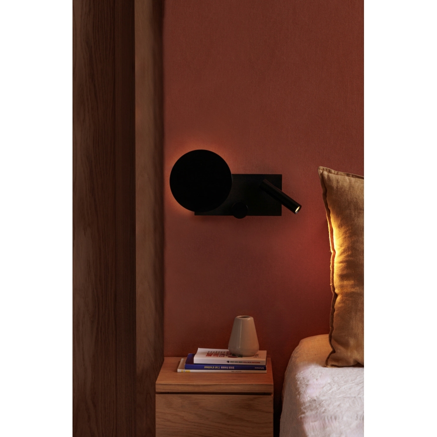 FARO 20058 - LED Dimbar liten vägglampa KLEE LED/10W/230V + LED/3W rätt