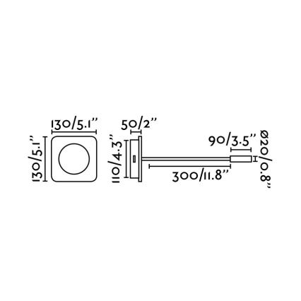 FARO 20060 - LED Vägglampa MOOD LED/2W/230V