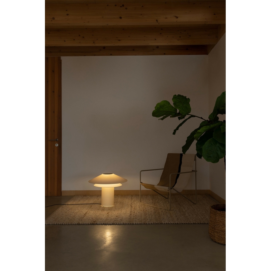 FARO 20069 - Bordslampa SHAN 1xE27/15W/230V pergamentpapper grädde