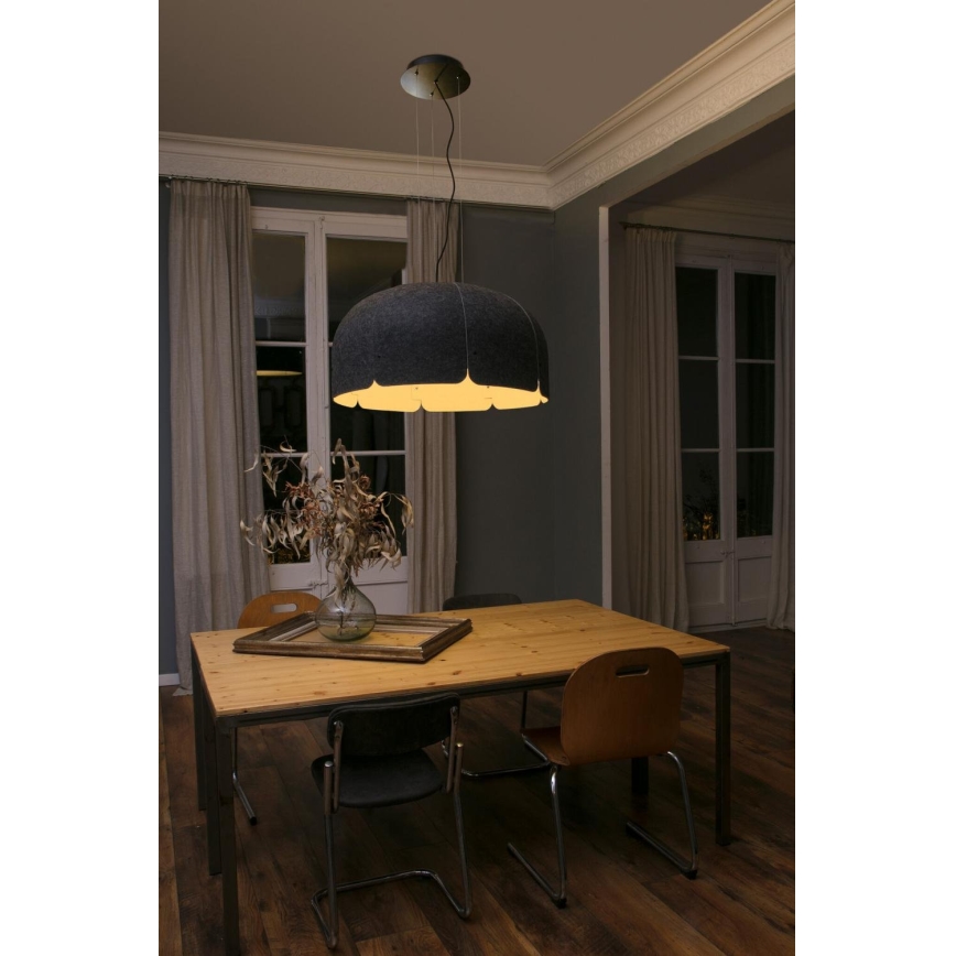 Faro 20104 - LED ljuskrona med textilsladd MUTE LED/24W/230V diameter 80 cm 4000K