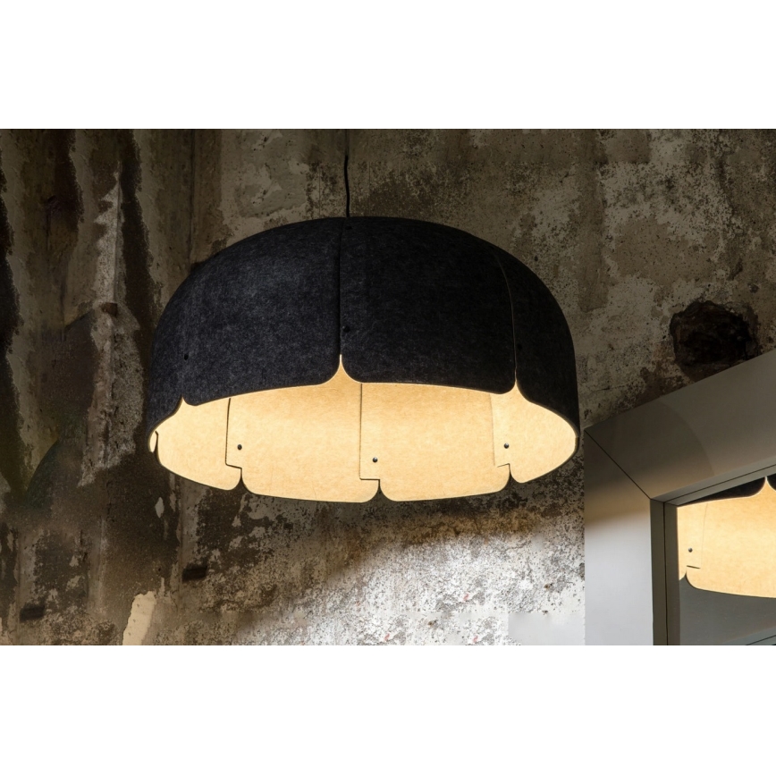 Faro 20104 - LED ljuskrona med textilsladd MUTE LED/24W/230V diameter 80 cm 4000K