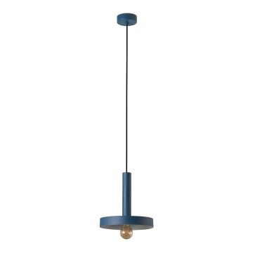 FARO 20169 - Ljuskrona med textilsladd WHIZ 1xE27/15W/230V blå