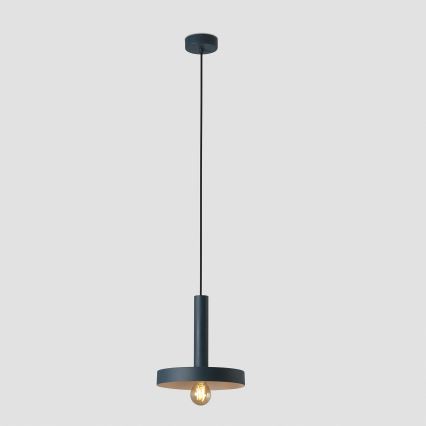 FARO 20169 - Ljuskrona med textilsladd WHIZ 1xE27/15W/230V blå