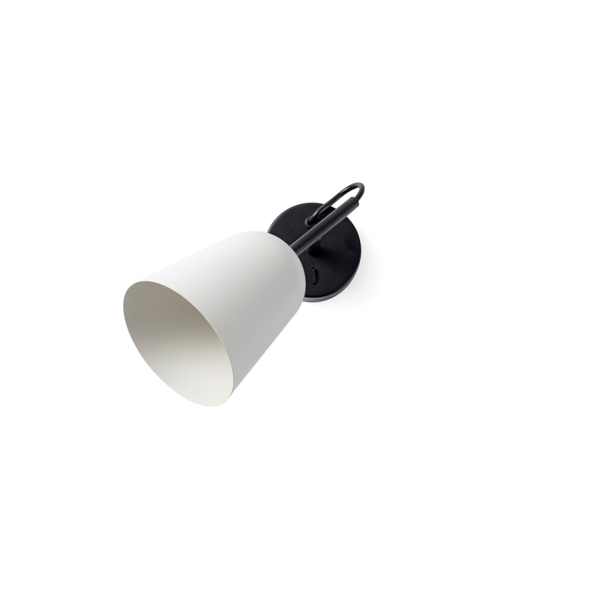 FARO 28258 - Vägglampa STUDIO 1xE14/8W/230V vit/svart