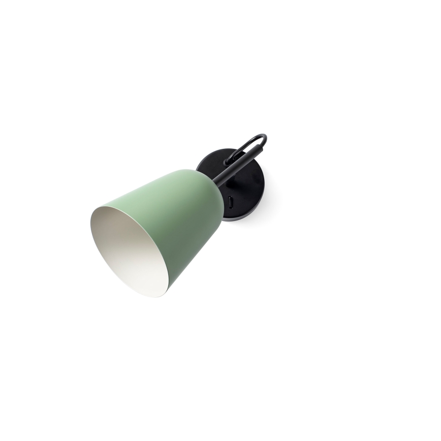 FARO 28259 - Vägglampa STUDIO 1xE14/8W/230V grön/svart