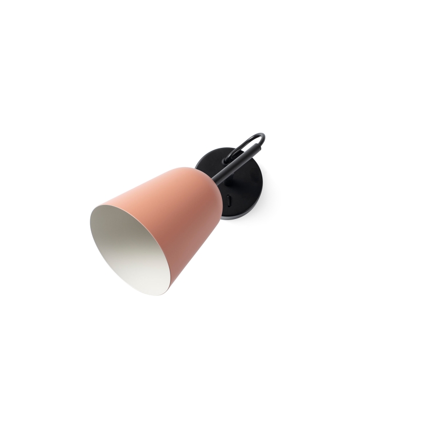 FARO 28275 - Vägglampa STUDIO 1xE14/8W/230V rosa/svart