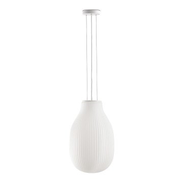 FARO 28300 - Ljuskrona med textilsladd ISABELLE 1xE27/15W/230V diameter 31 cm vit