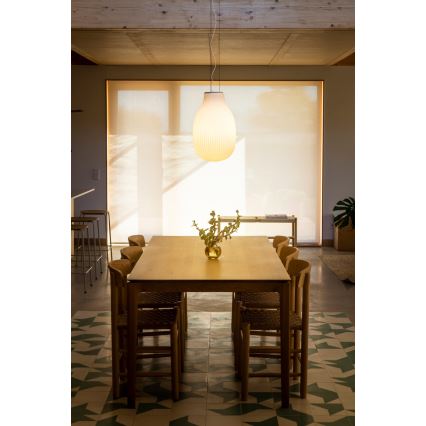 FARO 28300 - Ljuskrona med textilsladd ISABELLE 1xE27/15W/230V diameter 31 cm vit