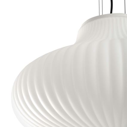 FARO 28301 - Ljuskrona med textilsladd ISABELLE 1xE27/15W/230V diameter 40 cm vit