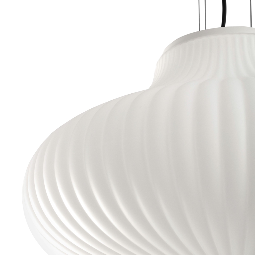 FARO 28301 - Ljuskrona med textilsladd ISABELLE 1xE27/15W/230V diameter 40 cm vit