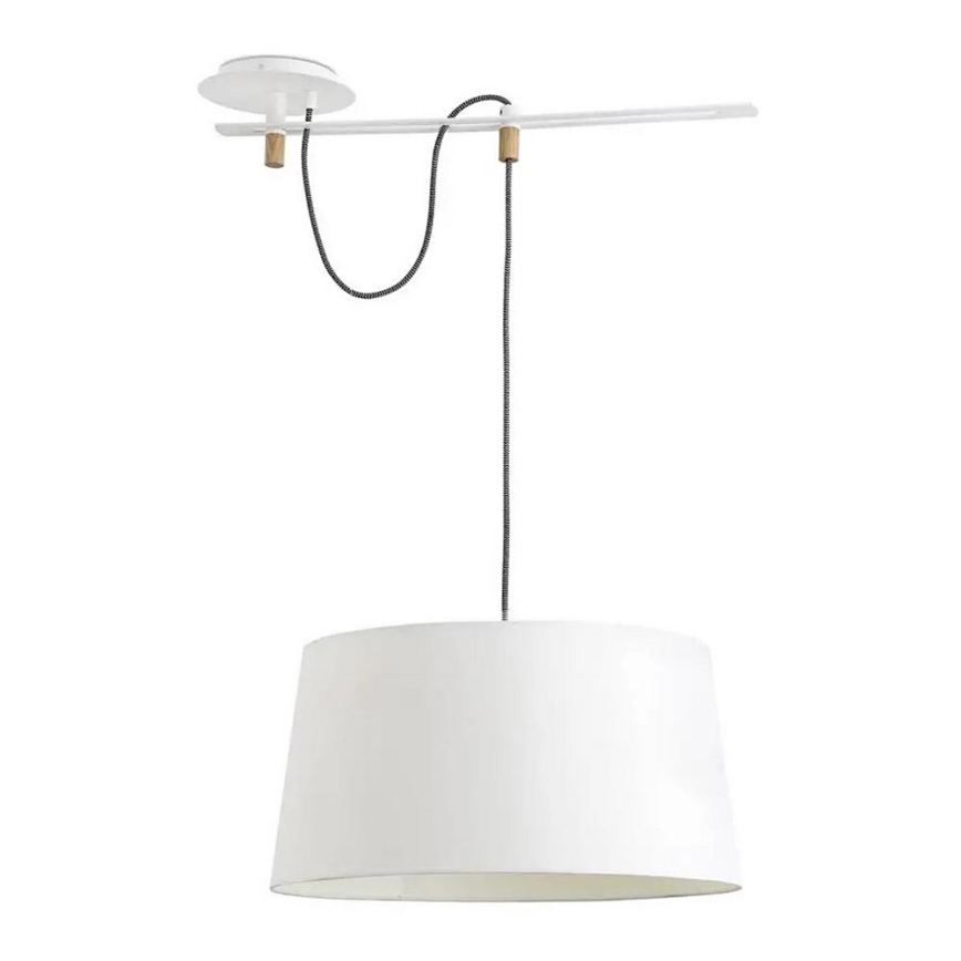 FARO 28394 - Ljuskrona med snöre FUSTA 1xE27/20W/230V vit
