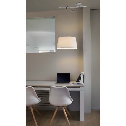 FARO 28394 - Ljuskrona med snöre FUSTA 1xE27/20W/230V vit