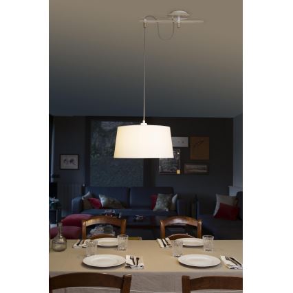 FARO 28394 - Ljuskrona med snöre FUSTA 1xE27/20W/230V vit