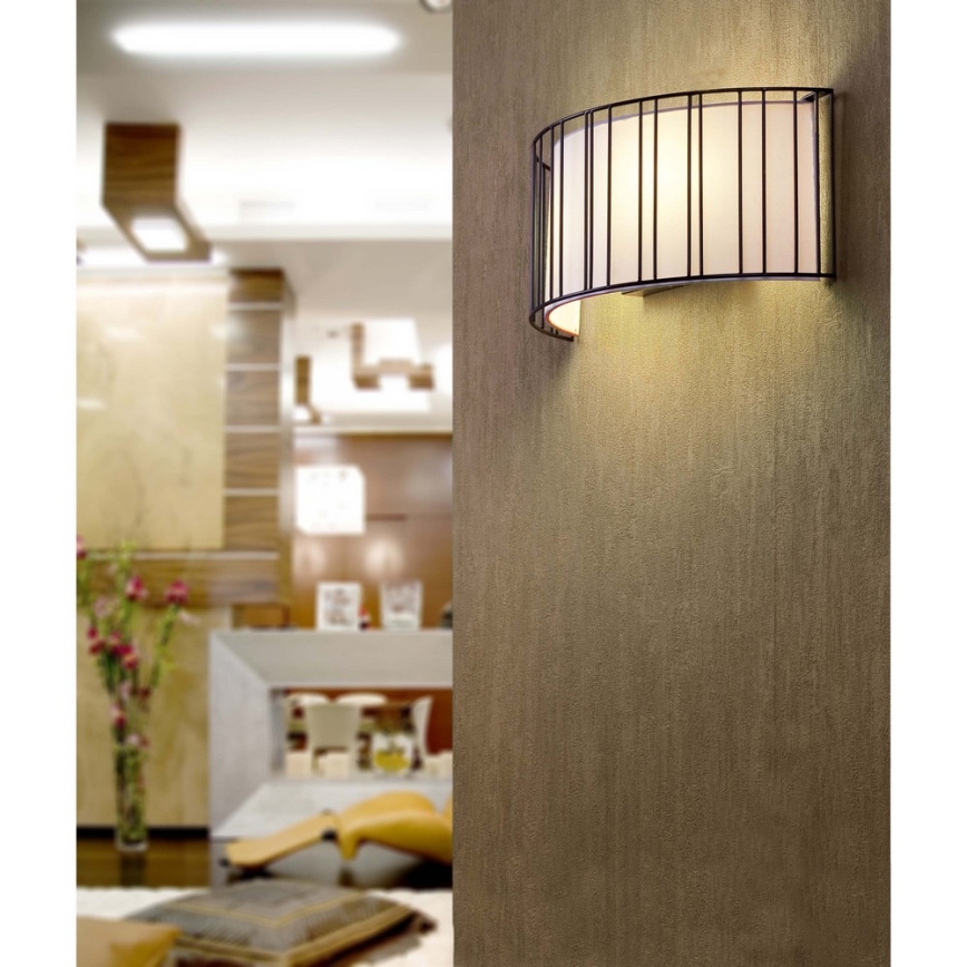 FARO 29310 - Väggbelysning LINDA 2xE27/15W/100-240V vit/svart