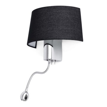 FARO 29946 - LED Väggbelysning HOTEL 1xE27/15W/230V + LED/1W